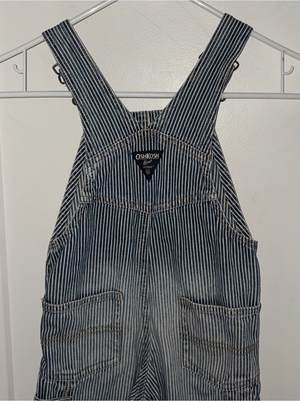 vintage Oshkosh B'Gosh Vestbak railroad stripe overalls sz 3T EUC